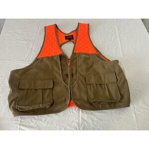GameHide Hunting Vest Bird Pocket Padded Shoulder Tan Orange Size XL